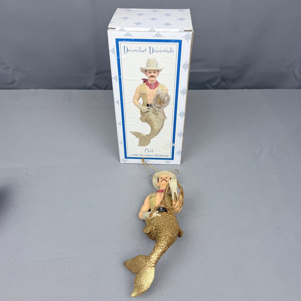 December Diamonds 2006 Clint Merman Cowboy Christmas Ornament with Box